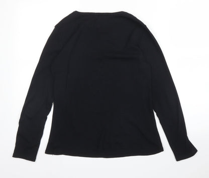 Papaya Womens Black   Basic T-Shirt Size 12