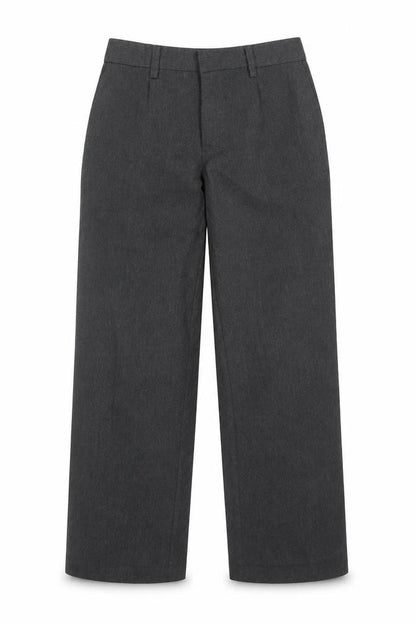 Front view of Marks & Spencer boys’ grey carpenter trousers, size 8, years