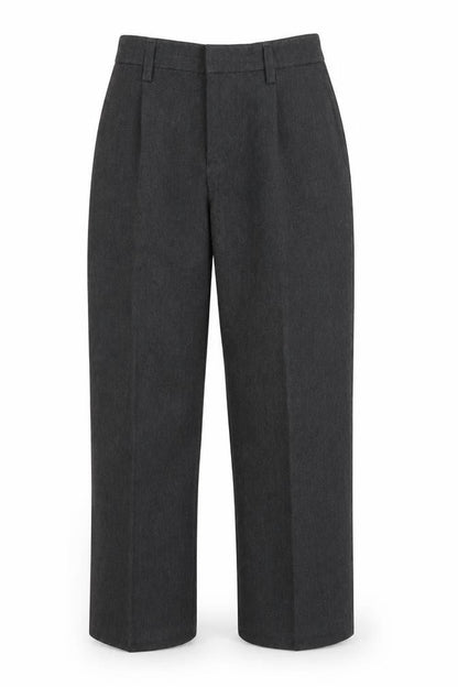 Front view of Marks & Spencer boys’ grey carpenter trousers, size 8-9, years