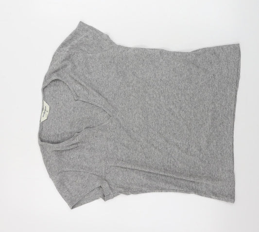 Womens UK Size 12 Dorothy Perkins Grey Basic T-Shirt