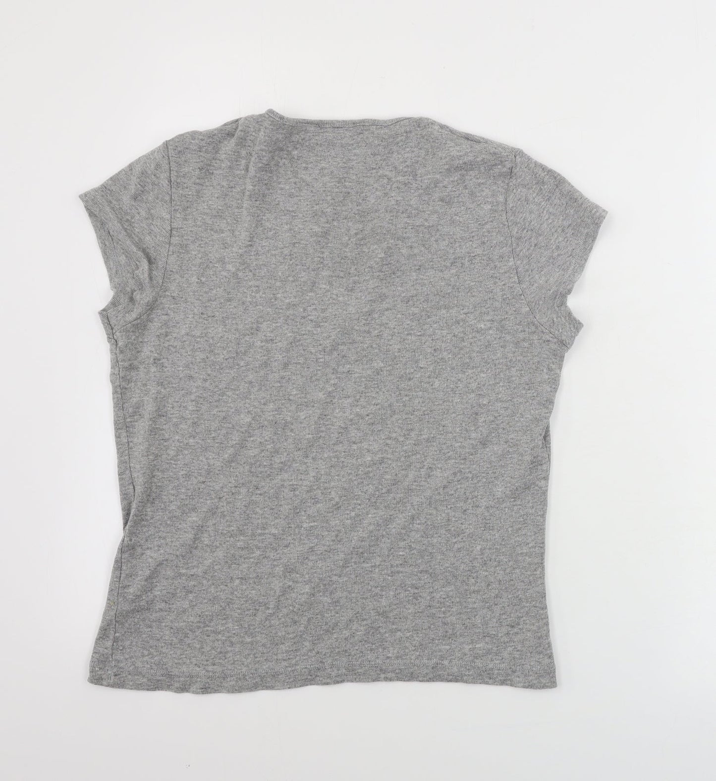 Womens UK Size 12 Dorothy Perkins Grey Basic T-Shirt