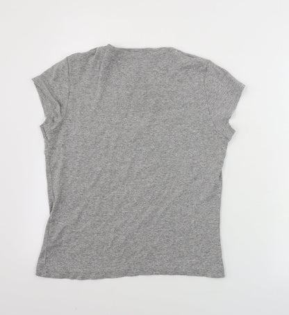 Womens UK Size 12 Dorothy Perkins Grey Basic T-Shirt