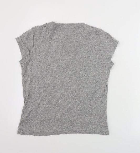 Womens UK Size 12 Dorothy Perkins Grey Basic T-Shirt
