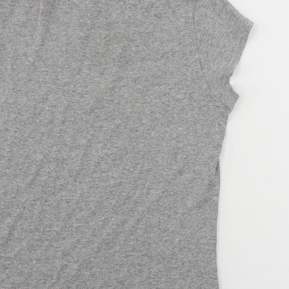 Womens UK Size 12 Dorothy Perkins Grey Basic T-Shirt