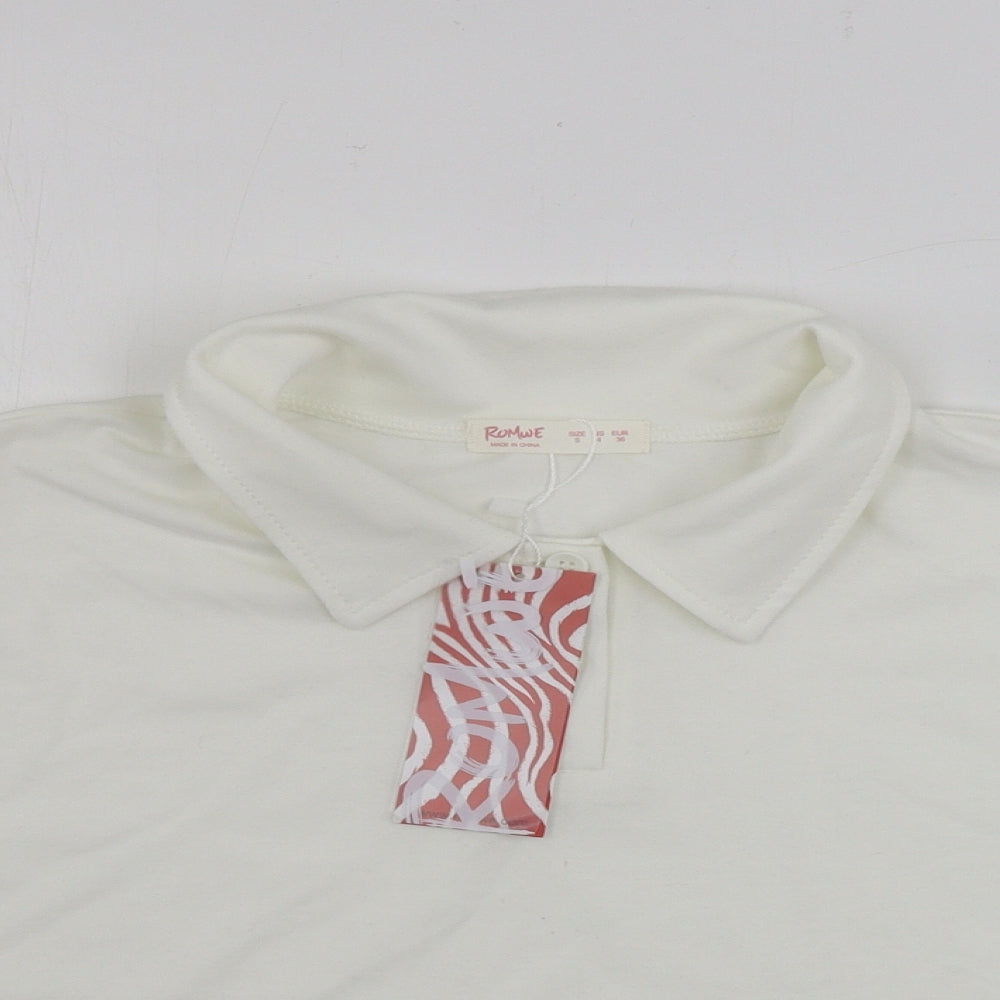 Rome Womens Ivory   Cropped T-Shirt Size S