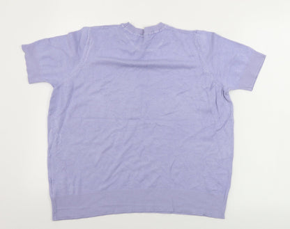 Womens UK Size 14 Marks and Spencer Purple Pullover Jumper