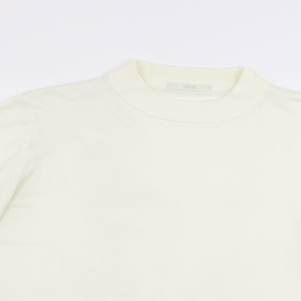 Womens UK Size 14 Marks and Spencer Ivory Pullover Jumper