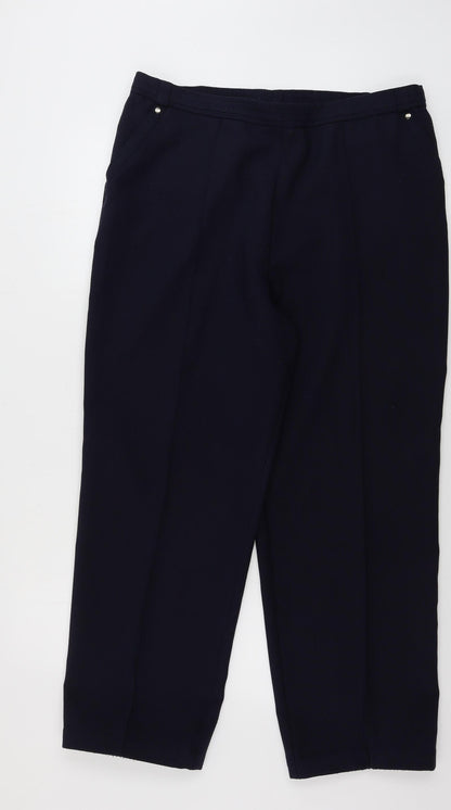Womens UK Size 16 Marks and Spencer Regular Fit  Blue Trousers