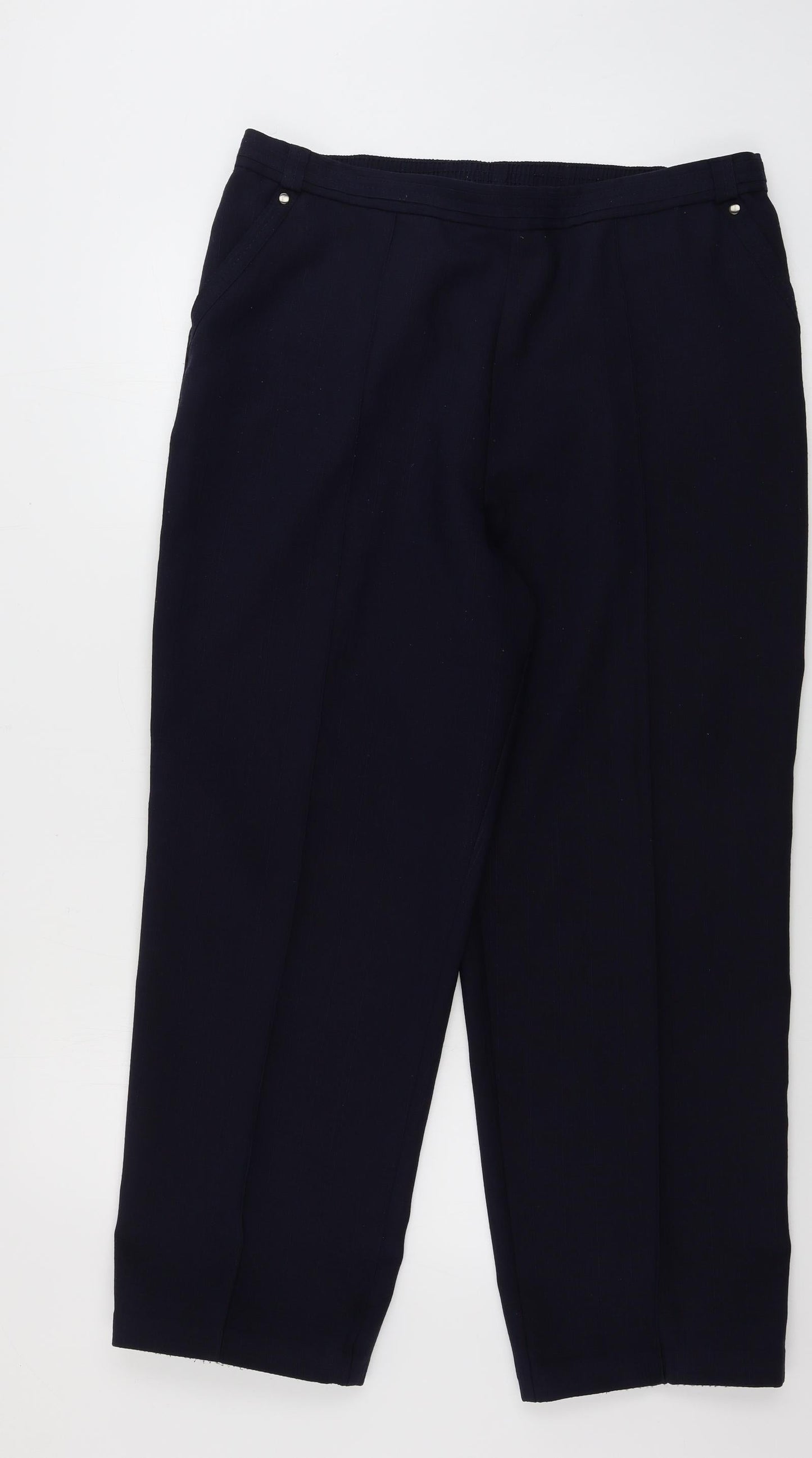 Womens UK Size 16 Marks and Spencer Regular Fit  Blue Trousers