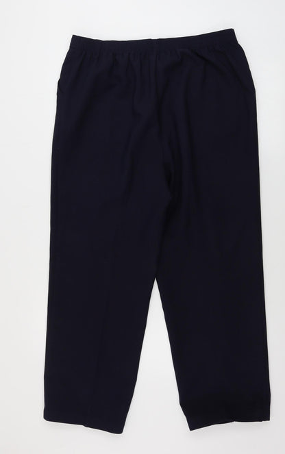 Womens UK Size 16 Marks and Spencer Regular Fit  Blue Trousers