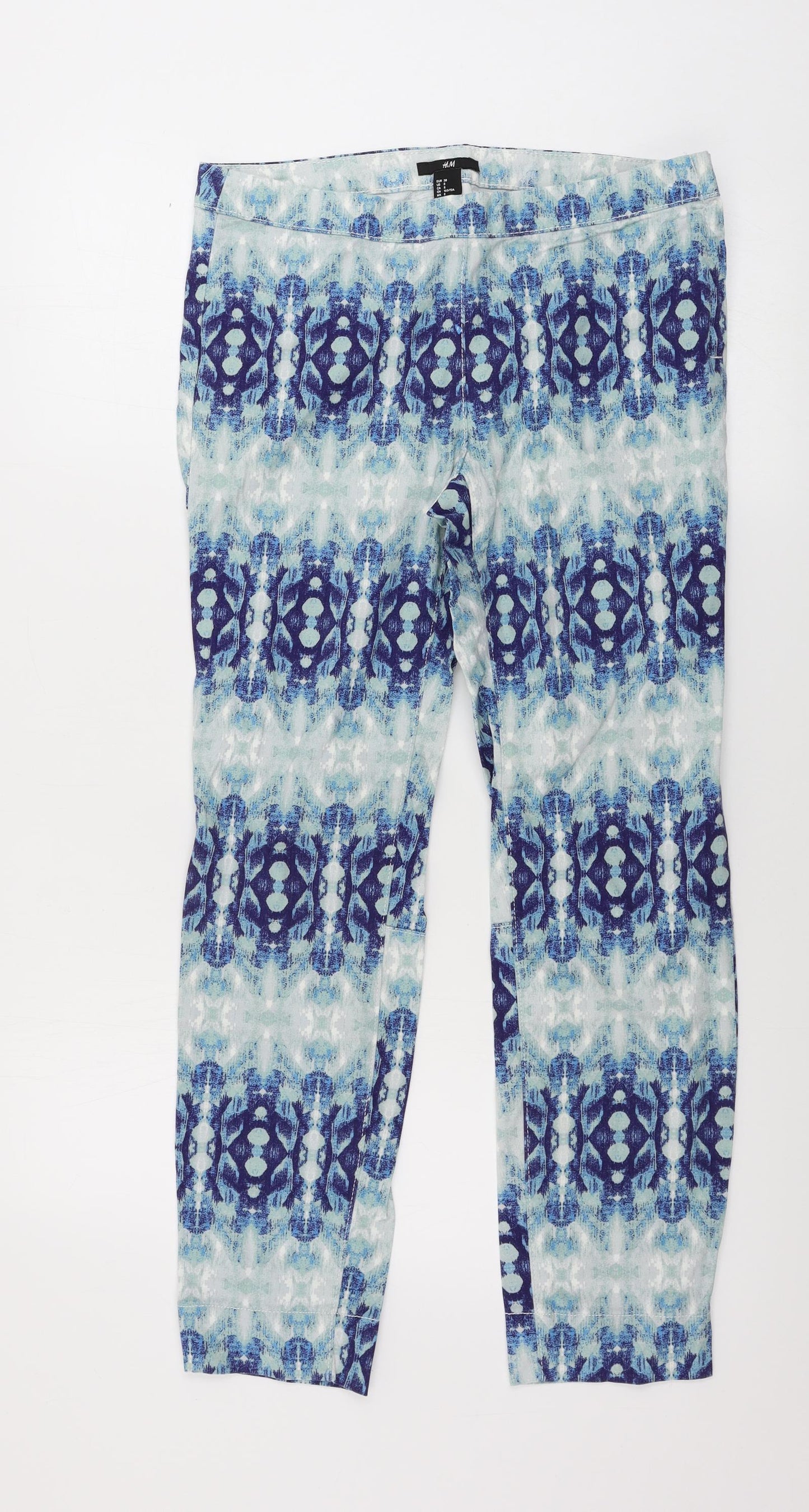 Womens UK Size 8 H&M Regular Fit  Blue Trousers
