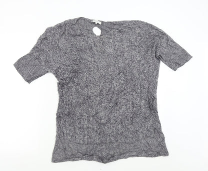 Additional front view of Great Plaind women’s grey knit jumper, size L
