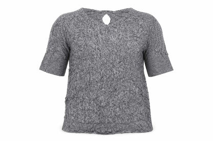 Front view of Great Plaind women’s grey knit jumper, size L