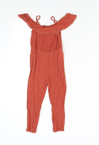 Primark Girls Orange   Jumpsuit One-Piece Size 4-5 Years