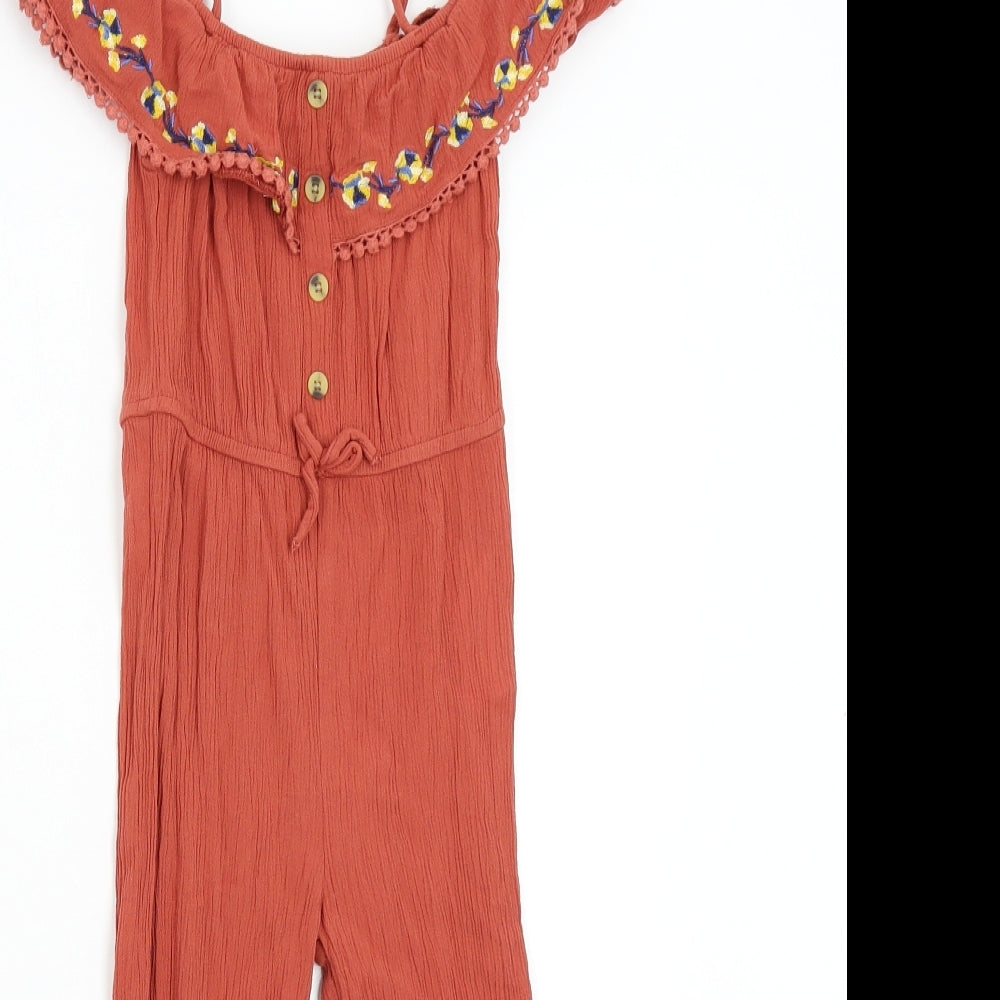 Primark Girls Orange   Jumpsuit One-Piece Size 4-5 Years