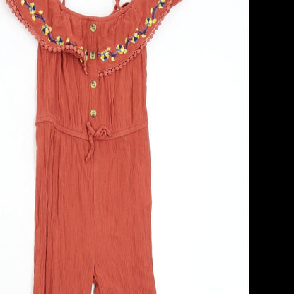 Primark Girls Orange   Jumpsuit One-Piece Size 4-5 Years