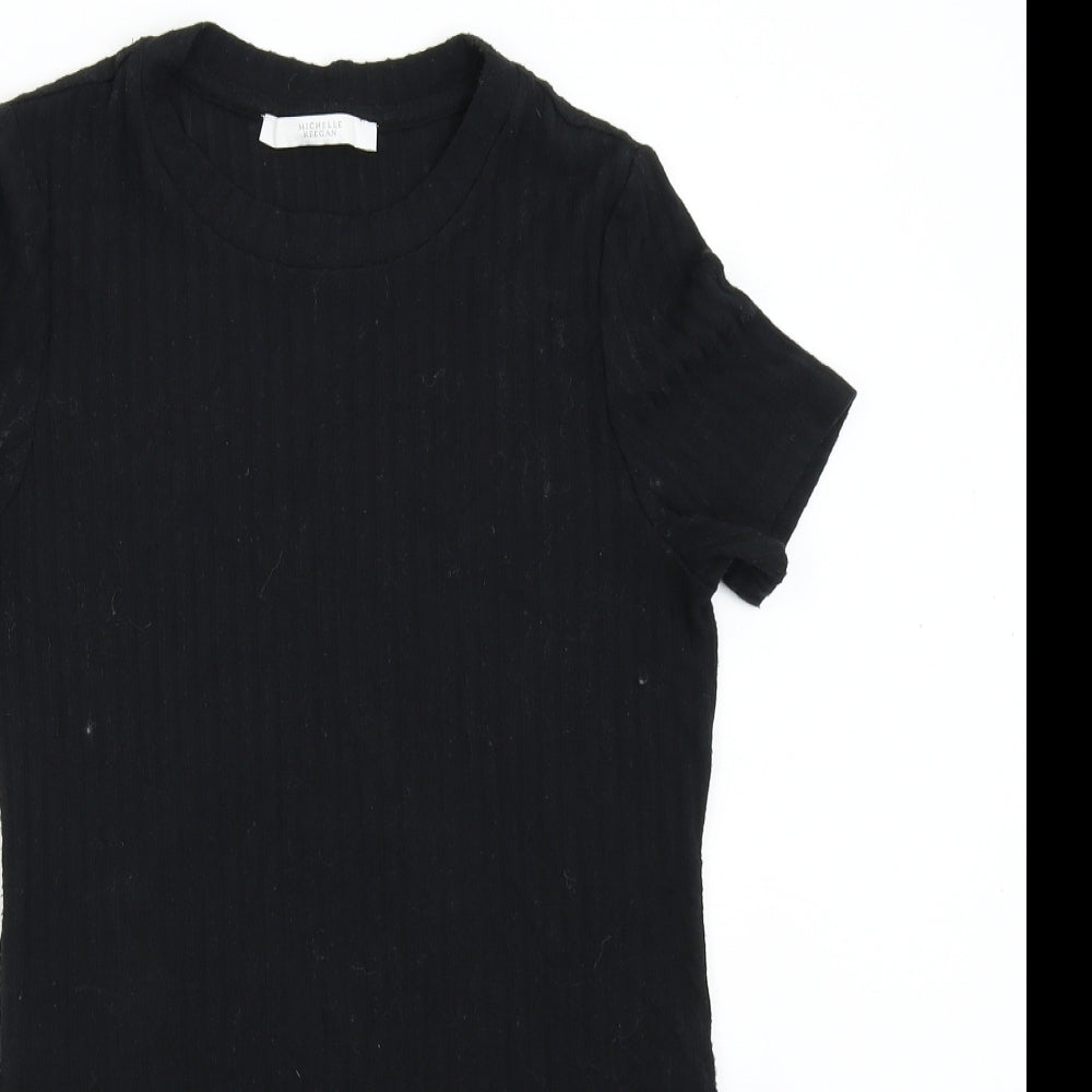 Womens UK Size S Michelle Keegan Black Basic T-Shirt