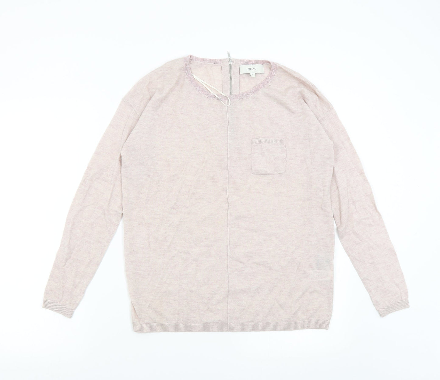Womens UK Size 8 NEXT Pink Pullover Jumper