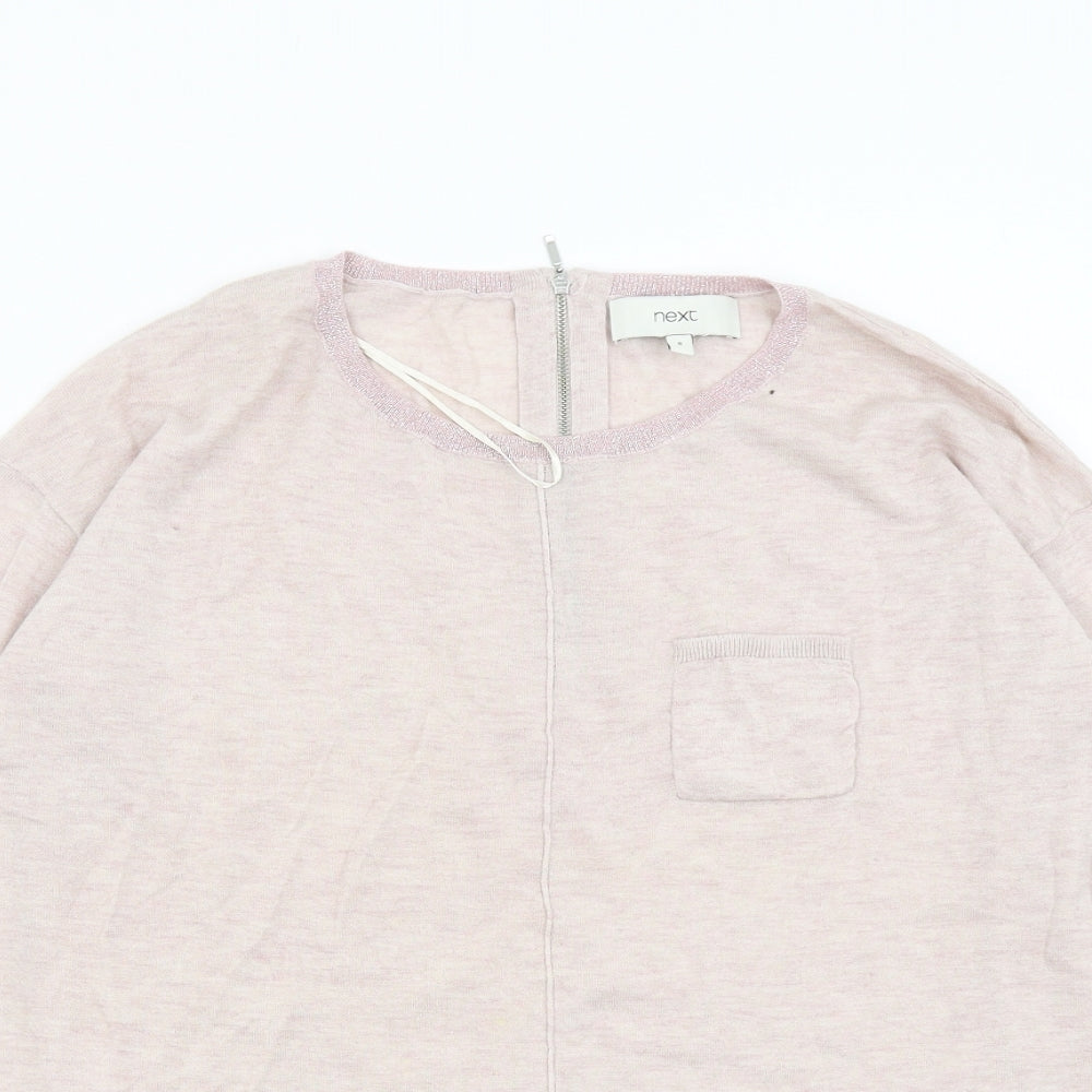 Womens UK Size 8 NEXT Pink Pullover Jumper