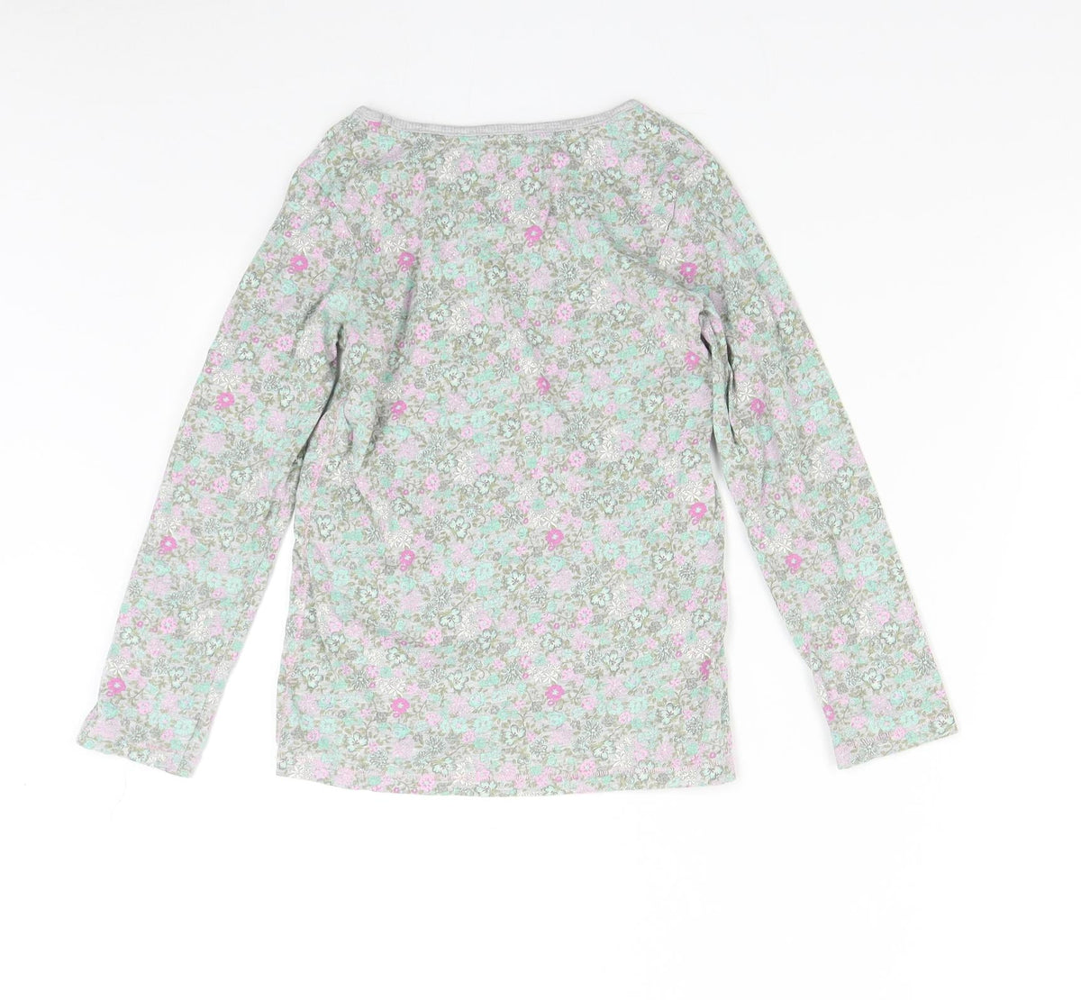 Back view of Next girls’ multicoloured floral basic t-shirt, size 8, years