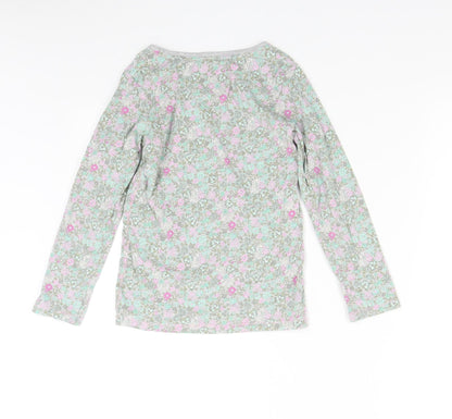 Back view of Next girls’ multicoloured floral basic t-shirt, size 8, years