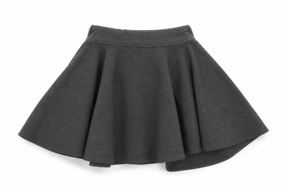 Front view of Marks & Spencer girls’ grey mini skirt, size 5-6, years