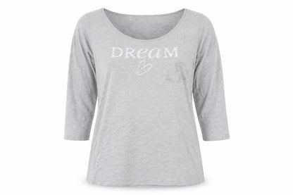 Front view of Intimuse women’s grey solid top nightshirt, size XL