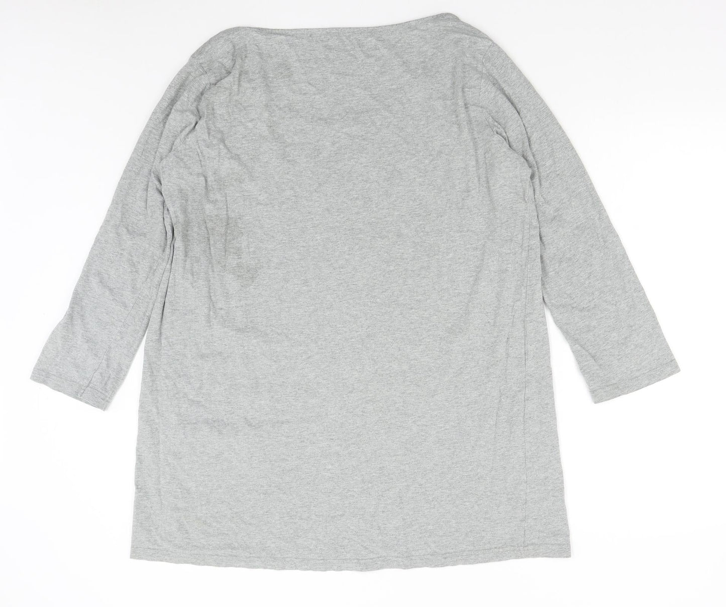 Intimuse Womens Grey Solid  Top Nightshirt Size XL