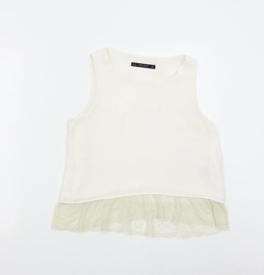 Womens UK Size S Zara Ivory Camisole Tank