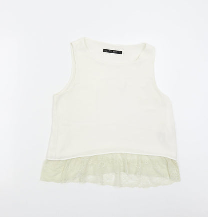 Womens UK Size S Zara Ivory Camisole Tank