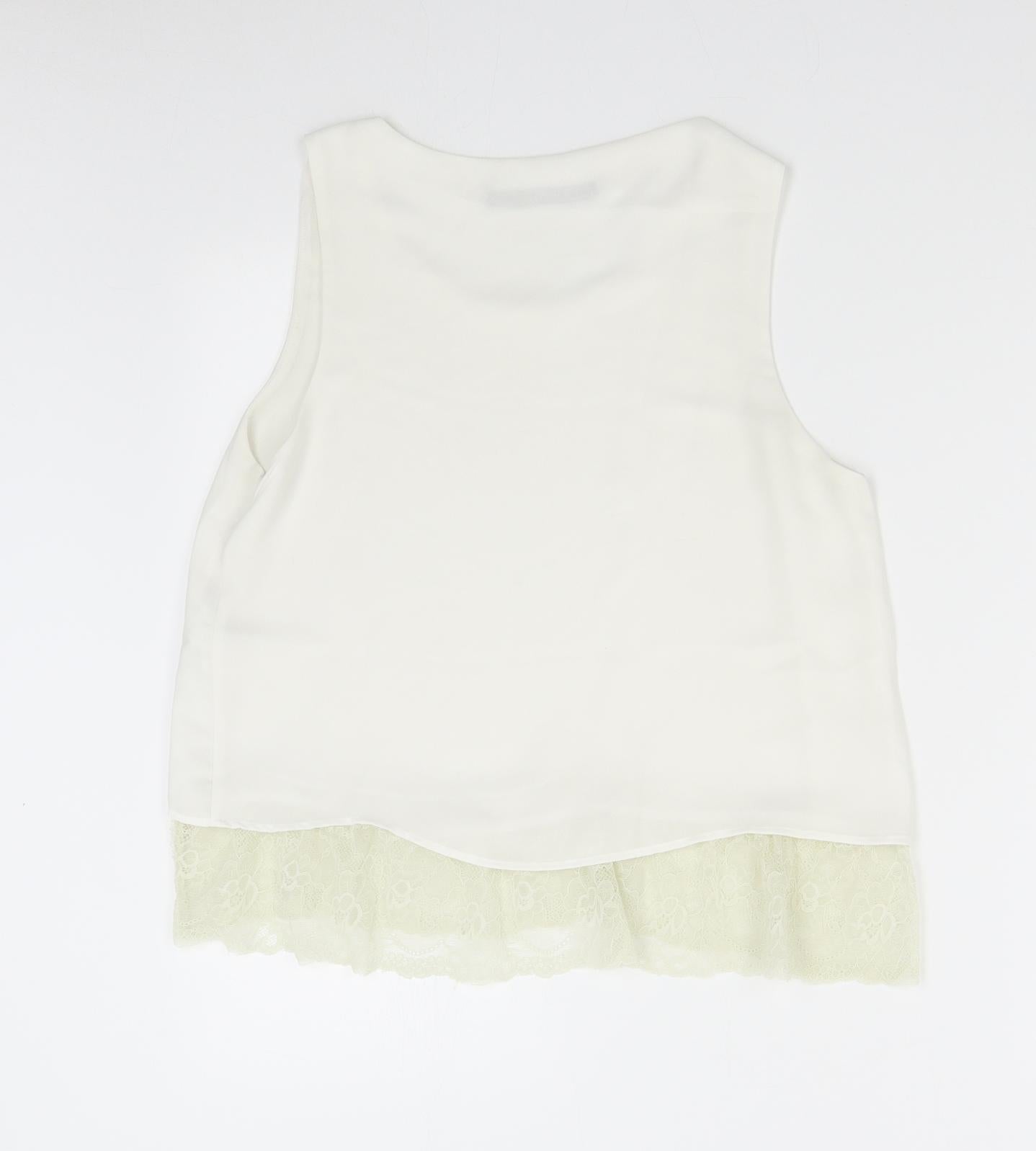 Womens UK Size S Zara Ivory Camisole Tank