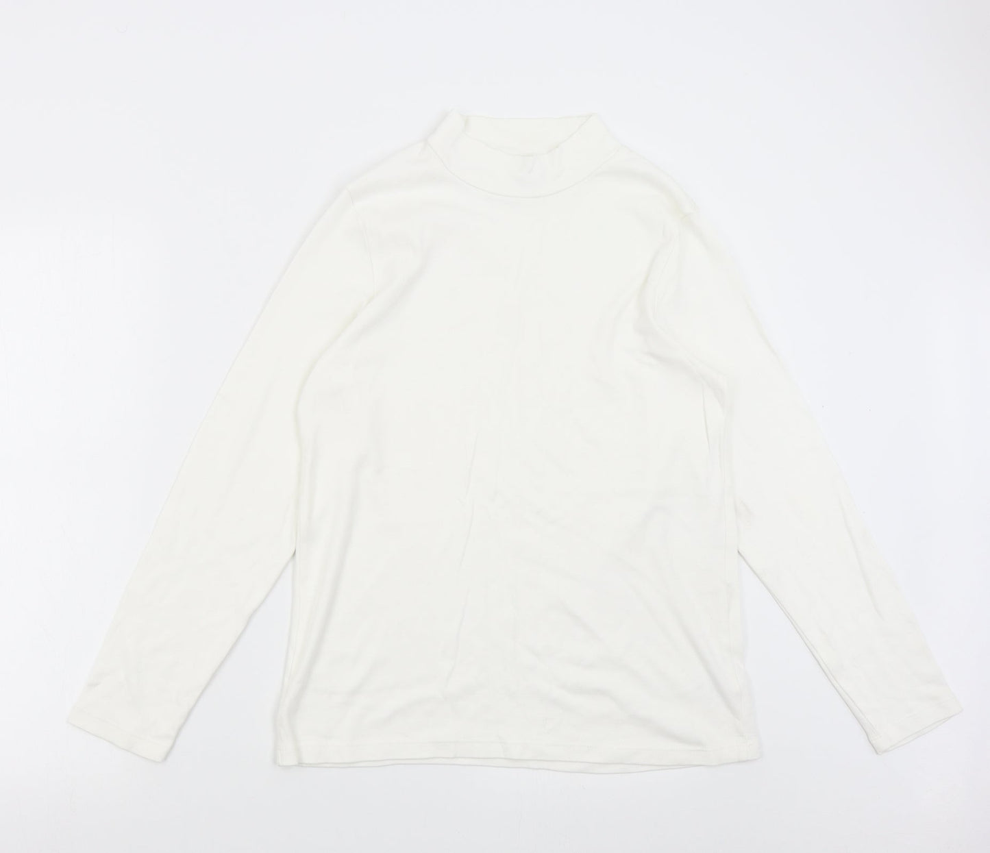 Cotton Traders Womens White   Basic T-Shirt Size 18