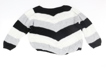 Womens UK Size S Quiz Black Pullover Jumper