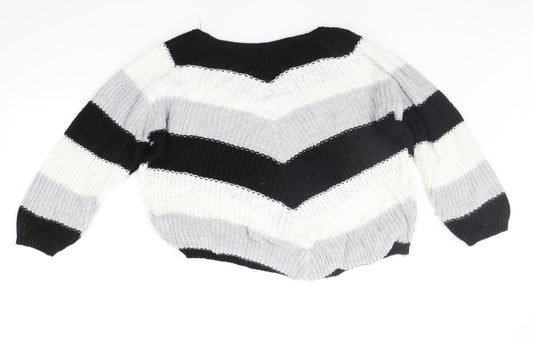 Womens UK Size S Quiz Black Pullover Jumper