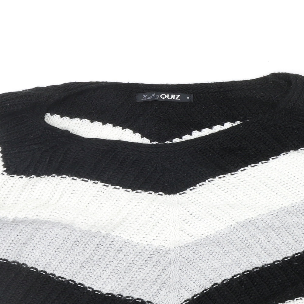 Womens UK Size S Quiz Black Pullover Jumper