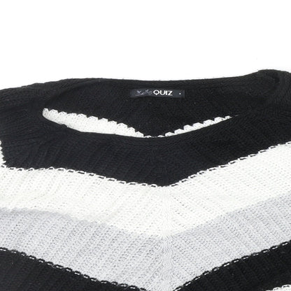 Womens UK Size S Quiz Black Pullover Jumper