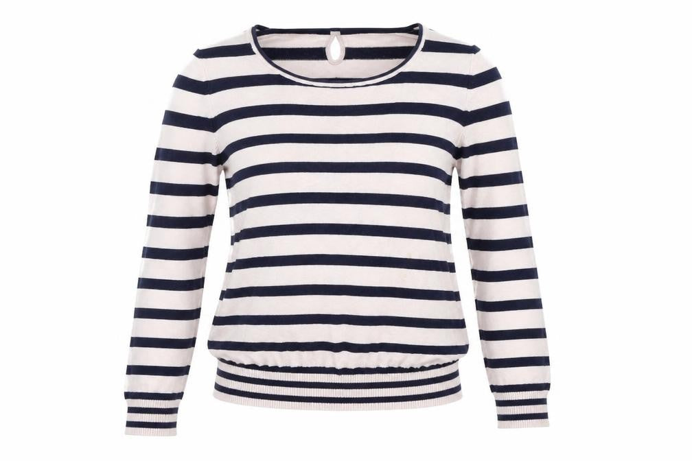 Front view of LCW Casual women’s pink striped jumper, size M