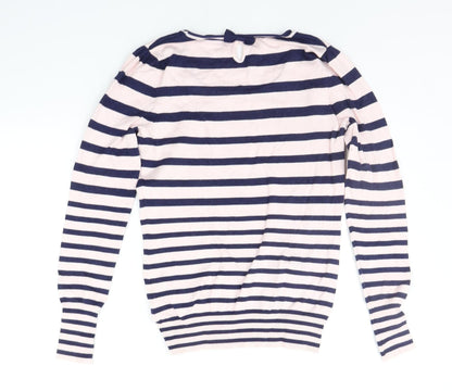 Back view of LCW Casual women’s pink striped jumper, size M