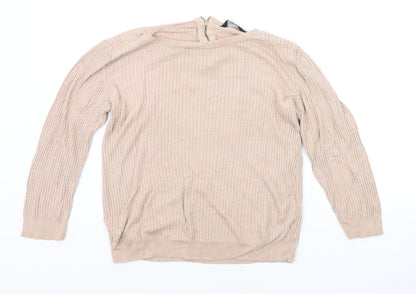 Womens UK Size 10 Dorothy Perkins Beige Pullover Jumper