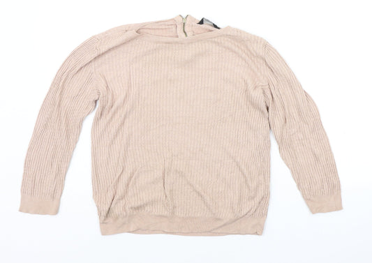 Womens UK Size 10 Dorothy Perkins Beige Pullover Jumper