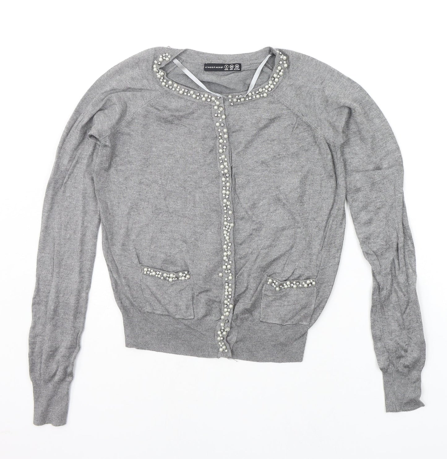 Womens UK Size 6 Atmosphere Grey Pullover Jumper