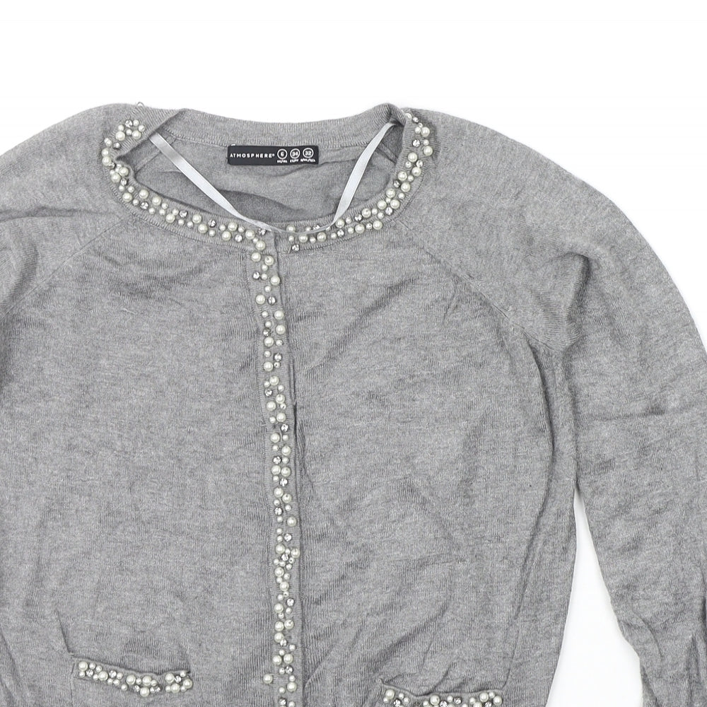 Womens UK Size 6 Atmosphere Grey Pullover Jumper