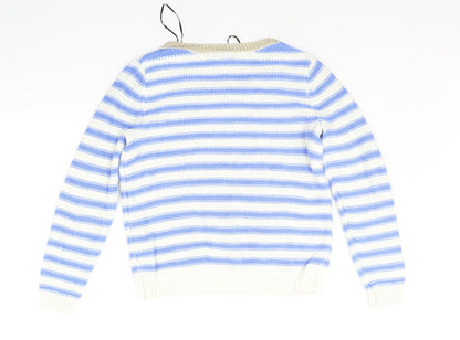 Womens UK Size S H&M Blue Henley Jumper