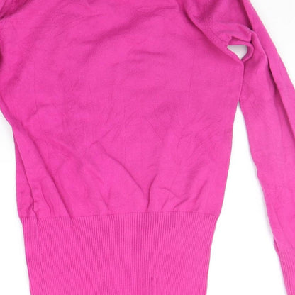 H&M Girls Pink Geometric  Pullover Jumper Size 13-14 Years