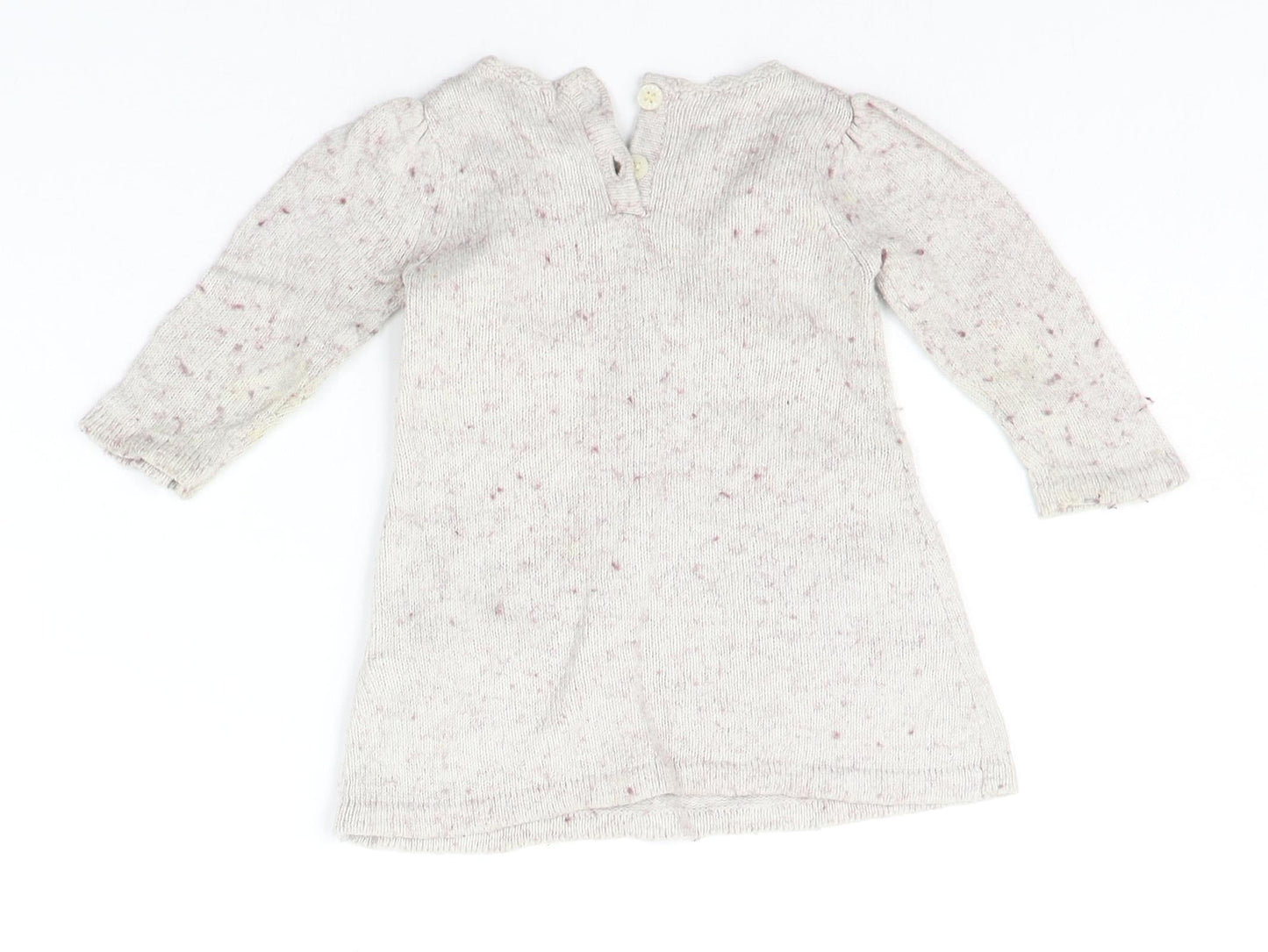 Mothercare Baby Beige   Jumper Dress  Size 3-6 Months