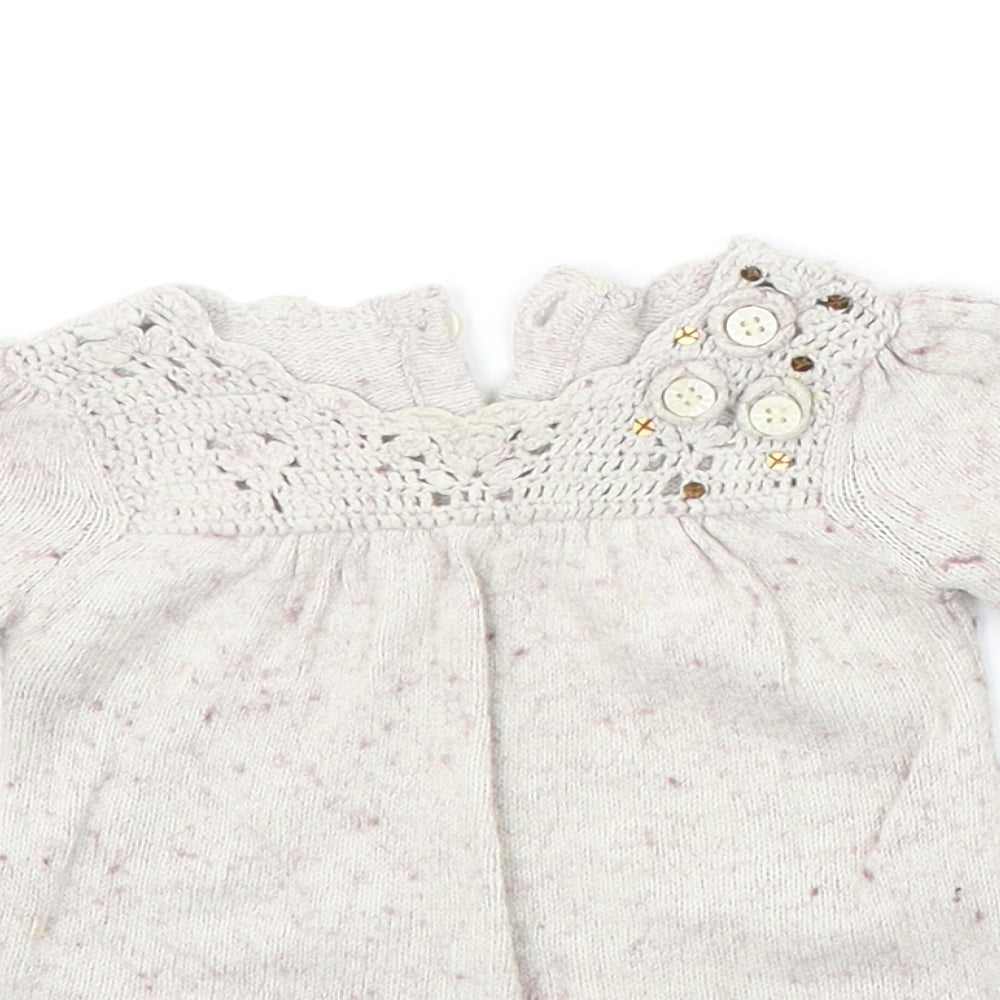 Mothercare Baby Beige   Jumper Dress  Size 3-6 Months
