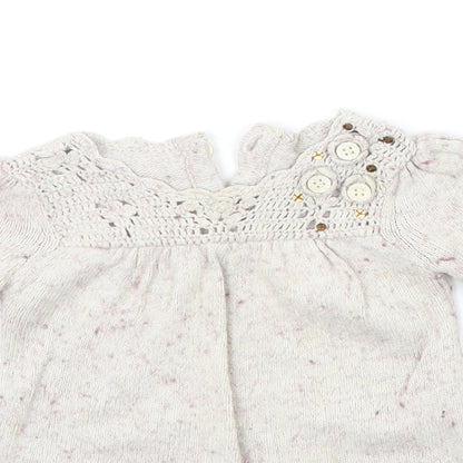 Mothercare Baby Beige   Jumper Dress  Size 3-6 Months
