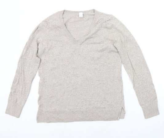 Womens UK Size M Preworn Beige Pullover Jumper