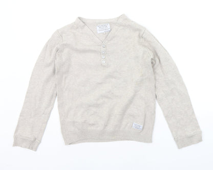 Front view of Next girls’ beige jumper, size 10, years