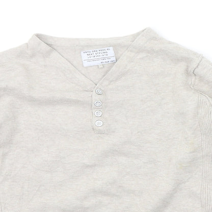 Close-up detail of Next girls’ beige jumper, size 10, years